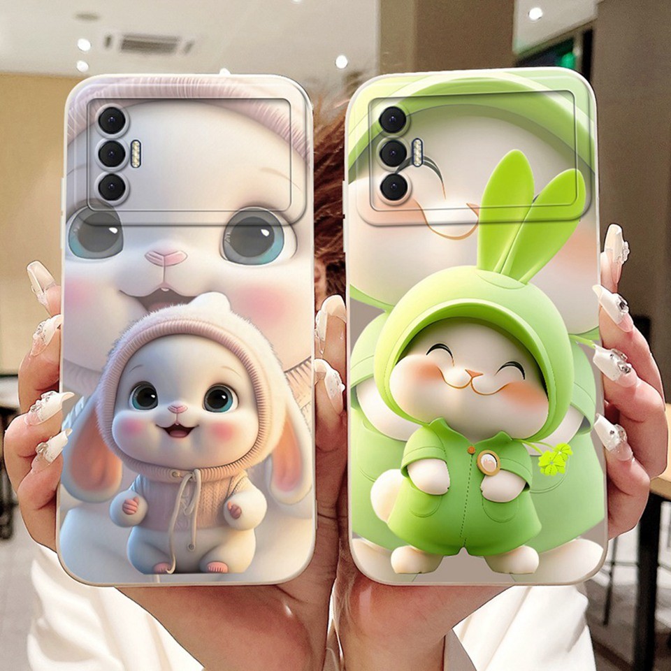 Capa De Telefone Para Tecno Spark 8P/Park 8 Pro , Fofa Com design De Coelho Silicone Macio Spark8P 8Pro