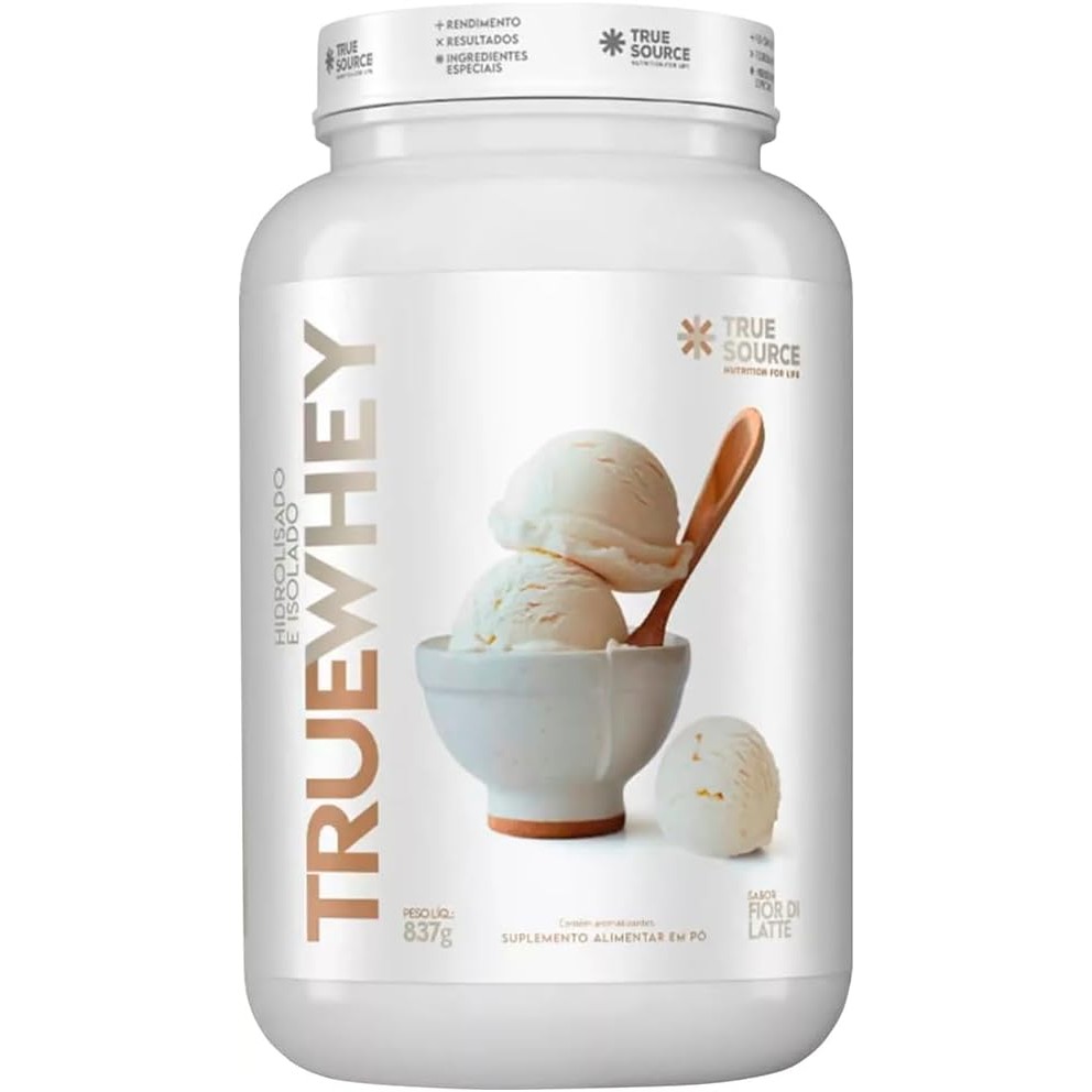 Whey Gourmet True Whey Isolado Hidrolisado 837g-true Source Sabor Fior Di Latte