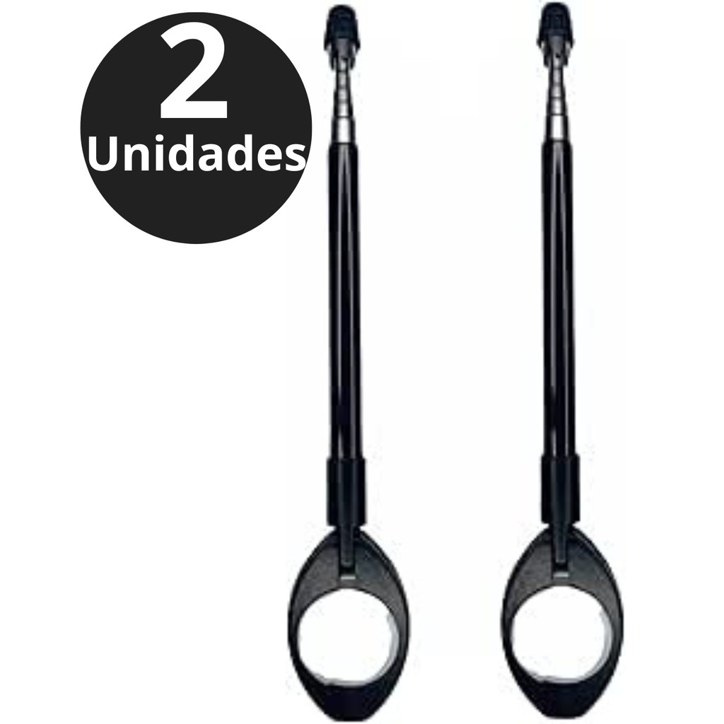 KIT 2 Antenas de Moto Corta Linha de Pipa Retrátil 7 Estágios Anti Cerol Aço Inox Guidão ( Preto ) em Oferta na Shopee