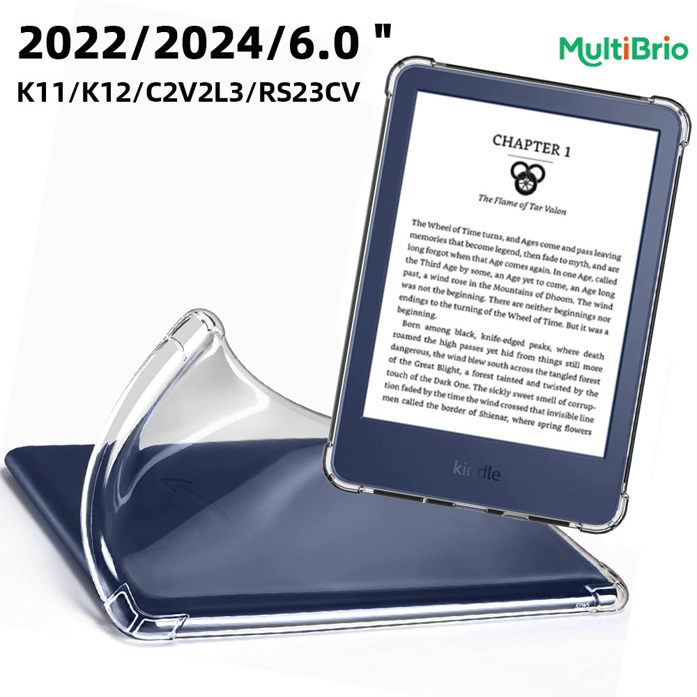 Capa em TPU Flexível com Tecnologia Airbag para Kindle 2024, 2022, K11, K12, 6.0" - Transparente