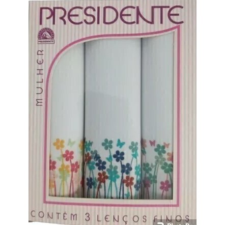 Kit 3 Lenços Bolso Feminino Presidente 30x30 Sortidos 830