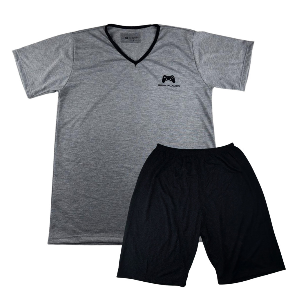 Conjunto Pijama Infantil Masculino Verão Malha Fresca Grappin