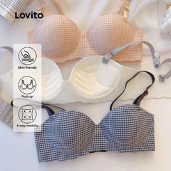 Lovito Casual Bralette Sutiã Sem Costura Respirável Com Estampa Floral Para Mulheres LNA66485