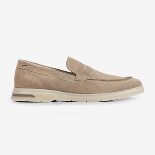 Loafer Malta Plus Bege Ferracini em Camurça Casual Básico