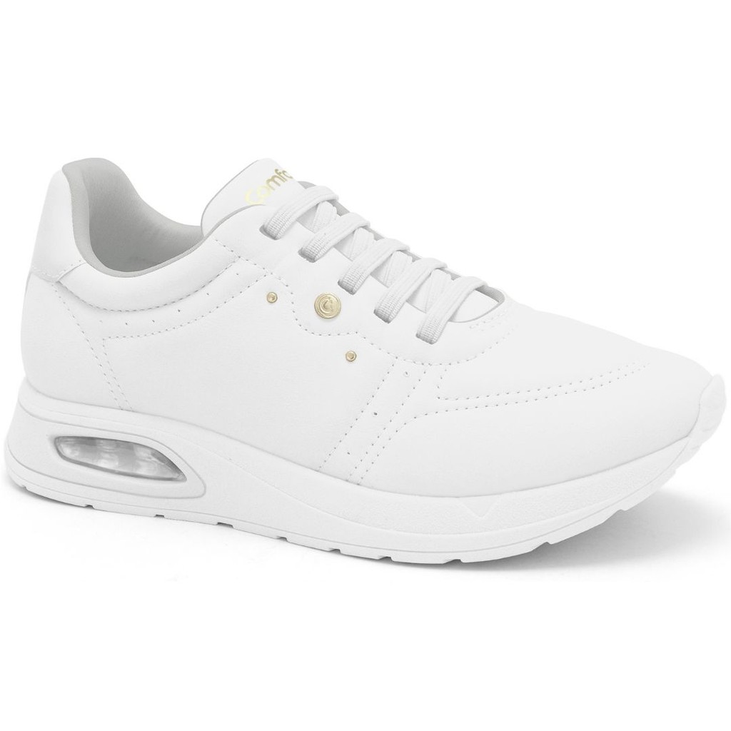 Tênis Feminino Branco Tecnologia Comfortflex 2548402-6 em Oferta na Shopee
