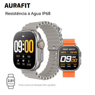 Reloj Inteligente AURAFIT Ultra 2: BT, Llamadas, Música, Carga Inalámbrica, Android/iOS em Oferta na Shopee