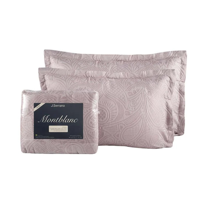 Colcha Montblanc Memory Casal 3 Peças Malva - Têxtil J. Serr