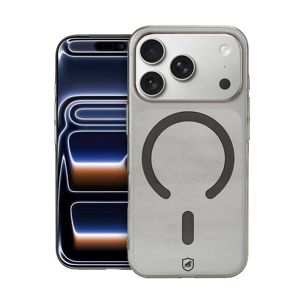 Capa case capinha para iPhone 17 Pro - Crystal Slim Magsafe - NÃO AMARELA - Titanium - Gshield em Oferta na Shopee