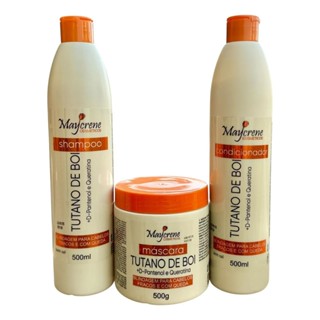 Kit Tutano de Boi Maycrene | Blindagem Capilar contra Queda + Nutrição Profunda – 3x500ml em Oferta na Shopee