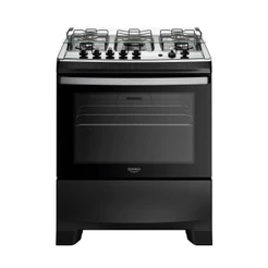 Fogão 5 Bocas Dako Supreme Mesa de Inox e Timer Bivolt - Preto