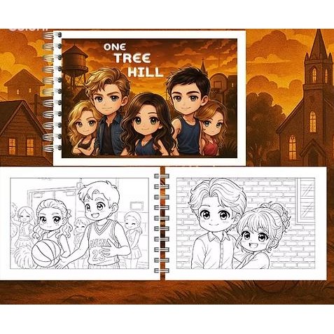 ONE THEE HILL SERIADOS LIVRO DE COLORIR 50 DESENHOS CAPA DURA A5 180G