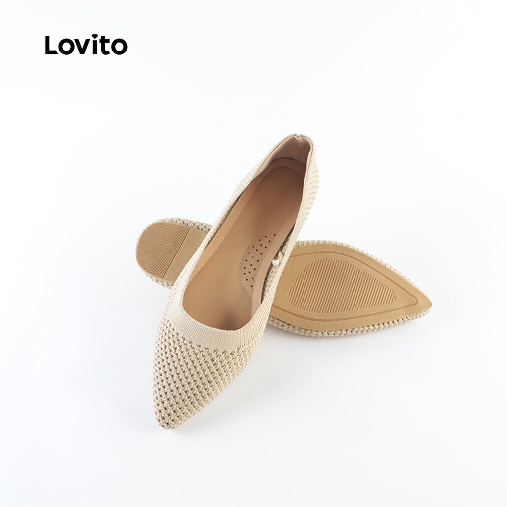(NEW) Lovito Sapatilhas de Balé Casuais com Passadores para mulheres LFAS2063 em Oferta na Shopee