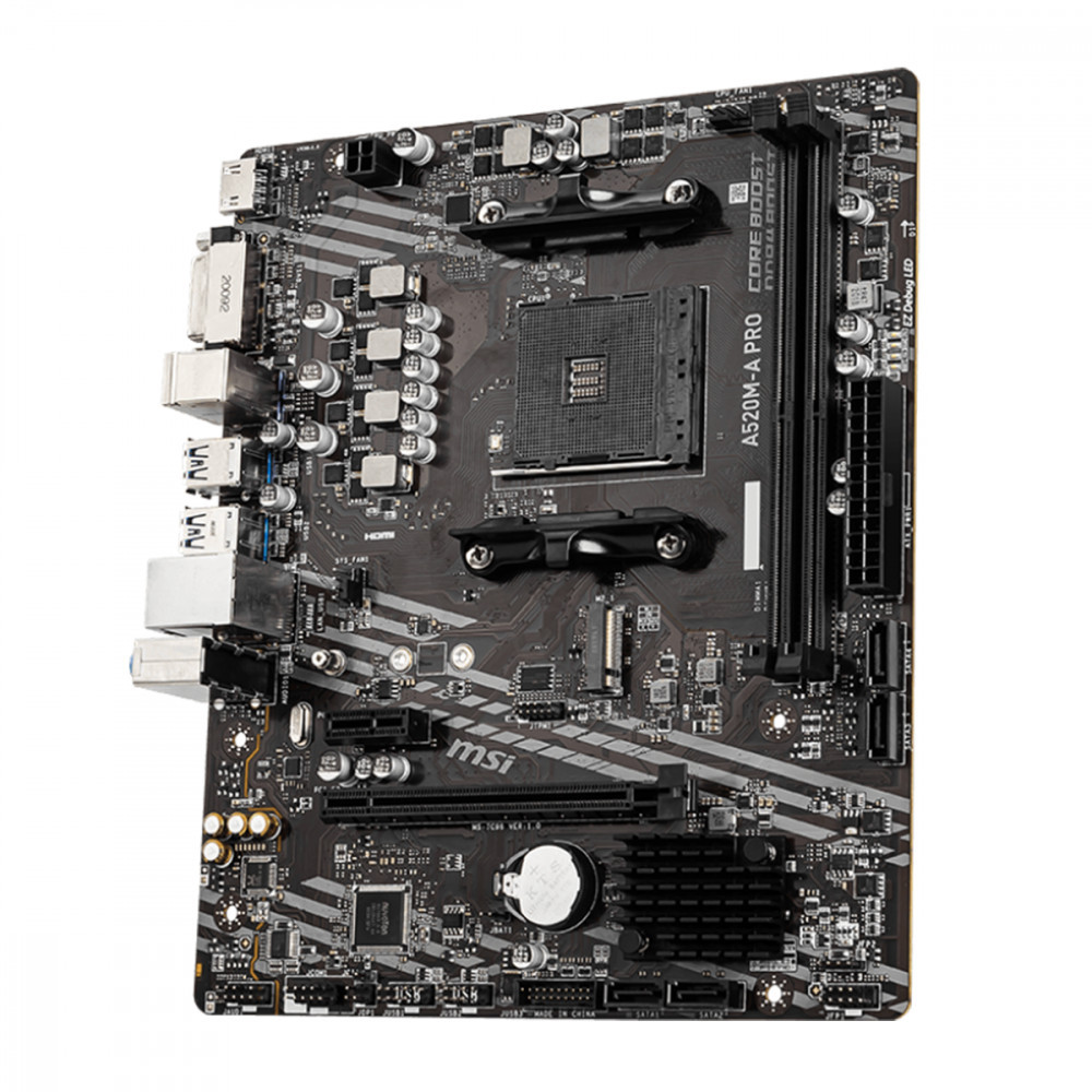 Detalhes do Placa Mãe MSI A520M-A PRO Socket AMD Ryzen AM4 Micro ATX DDR4