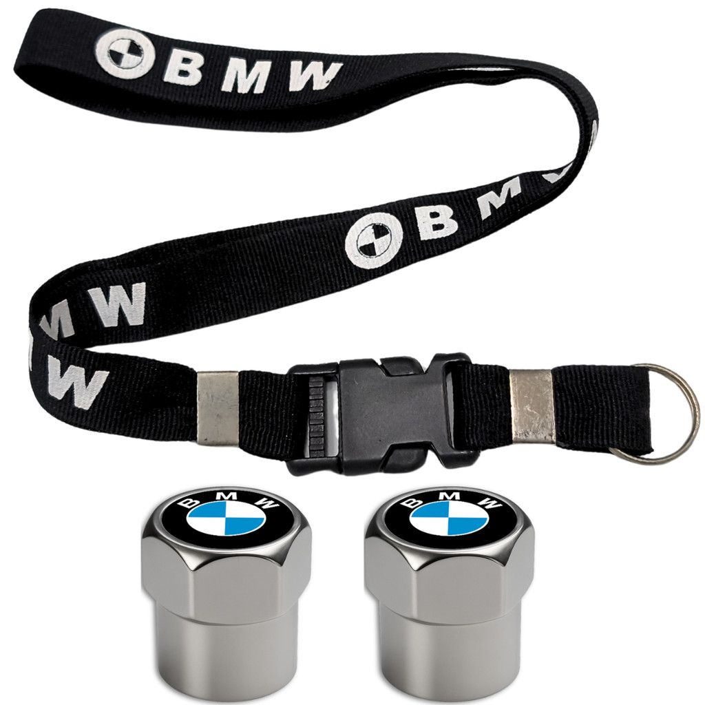 Cordão Chaveiro + Tampas de Válvula Bico Pneu Moto Acessório
