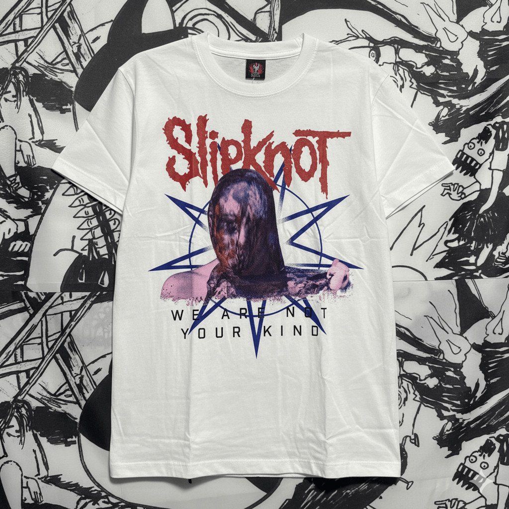 Music.Soul Camiseta Masculina Slipknot  Oversized Slipknot Vermelha Plus Size  100 Algodão   Streetwear