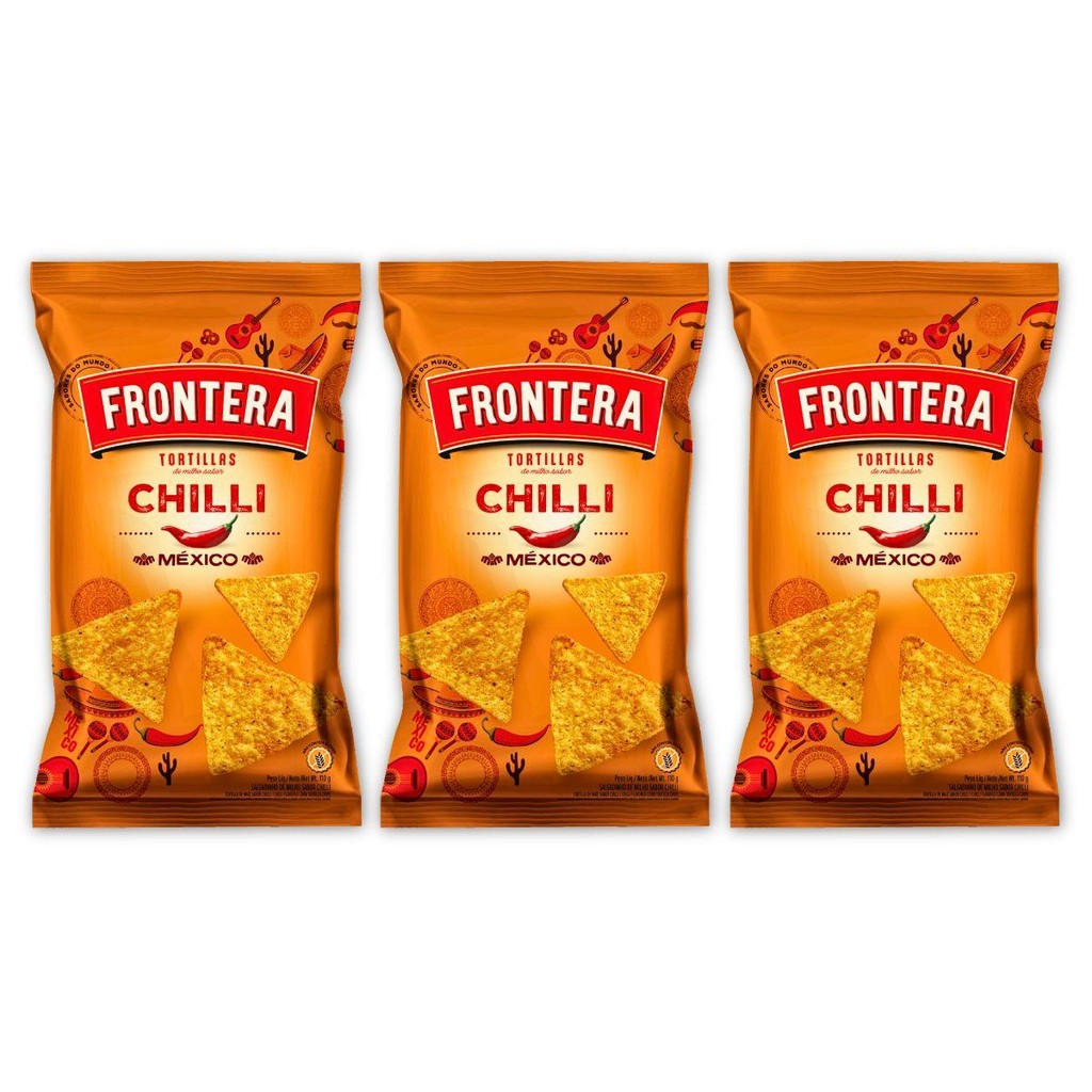 Kit 3un Pacote Tortilha De Milho 110G Chilli Frontera México em Oferta na Shopee