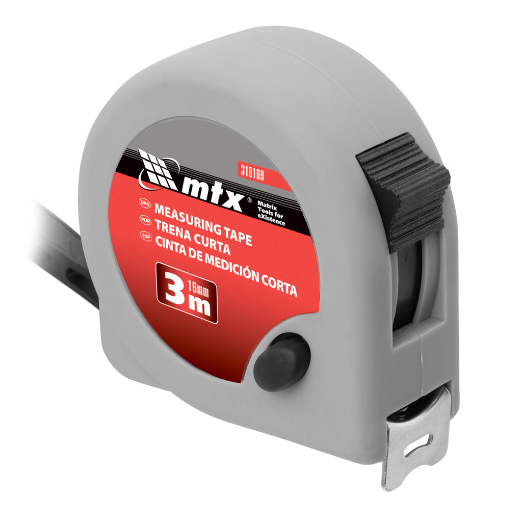 TRENA CURTA 3 M, 16MM, ESTOJO EM PLASTICO, 1 PC // MTX em Oferta na Shopee