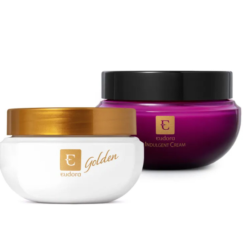 Combo Creme Hidratante Desodorante Corporal: Indulgent Cream 250g + Eudora Golden 250g