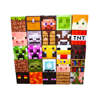 Caixas Cubo Minecraft Personagens Lembrancinha para festa Steve Creeper TNT Baú Zumbi Esqueleto Grama Enderman Alex em Oferta na Shopee