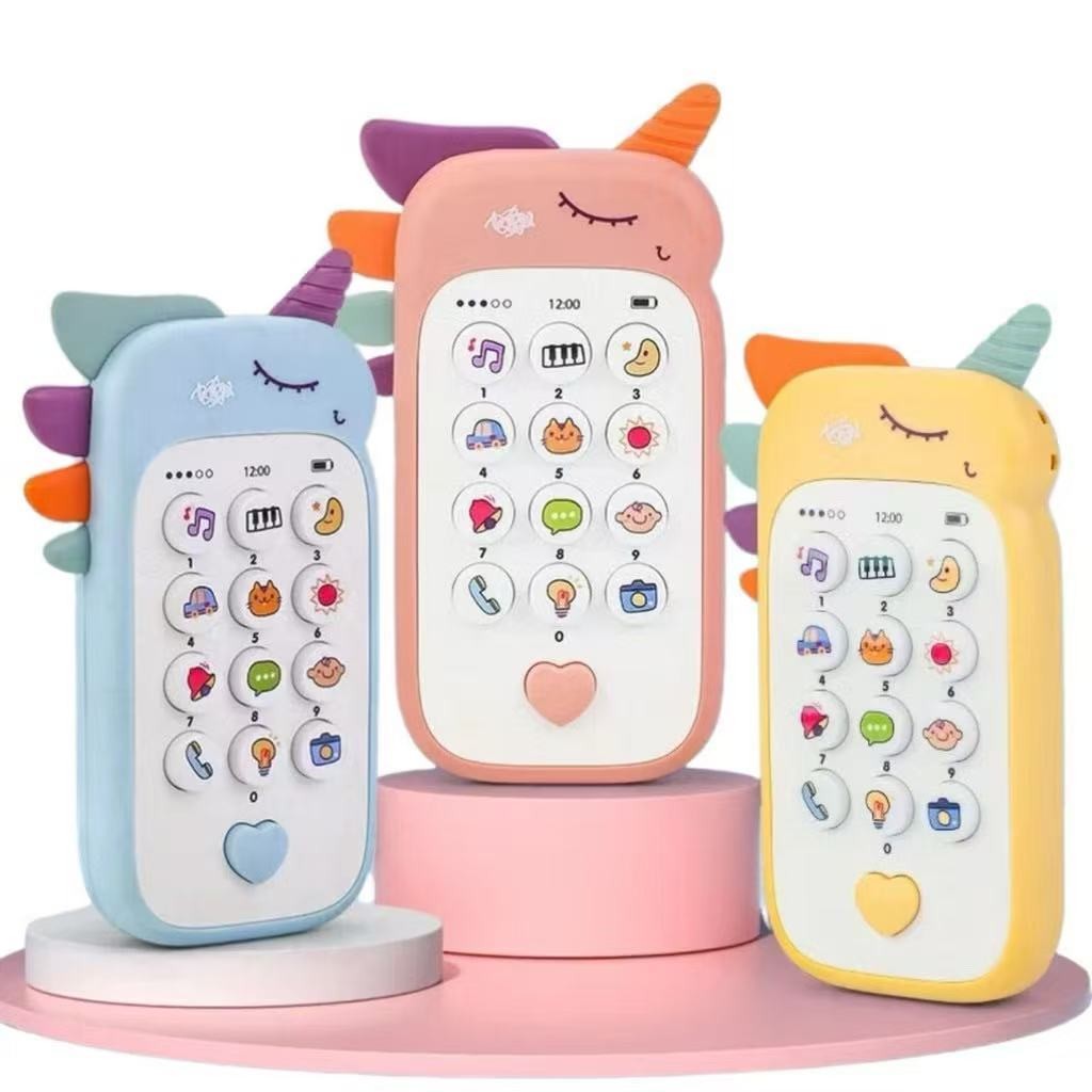 Celular Infantil Telefone Interativo Musical Unicórnio Bebê Com Luz-Lina