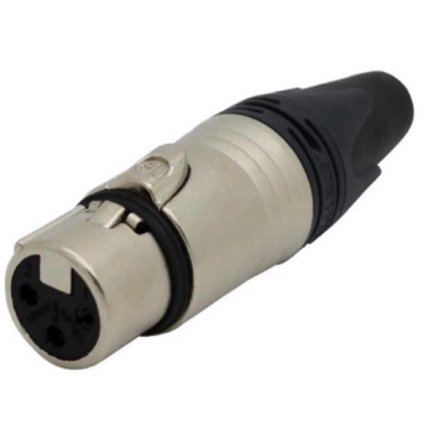 kit 10 Conector xlr cannon Femea preto alta qualidade