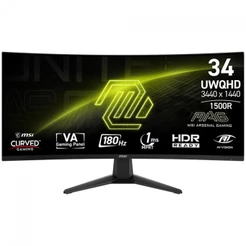 Monitor Gamer MSI MAG 34 Pol UltraWide, UWQHD VA, 1ms, 180Hz