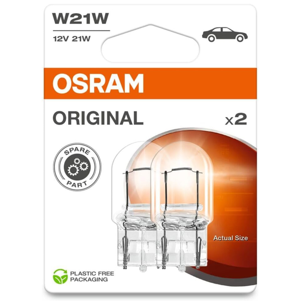 Par Lâmpada Osram Original W21w 12v 21w Auxiliar Reposição em Oferta na Shopee