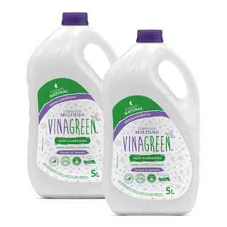 2 Multiuso Limpeza Pesada Vinagreen 5l Hipoalergênico Uso Geral Mata Fungos Bactérias Mau Cheiro em Oferta na Shopee
