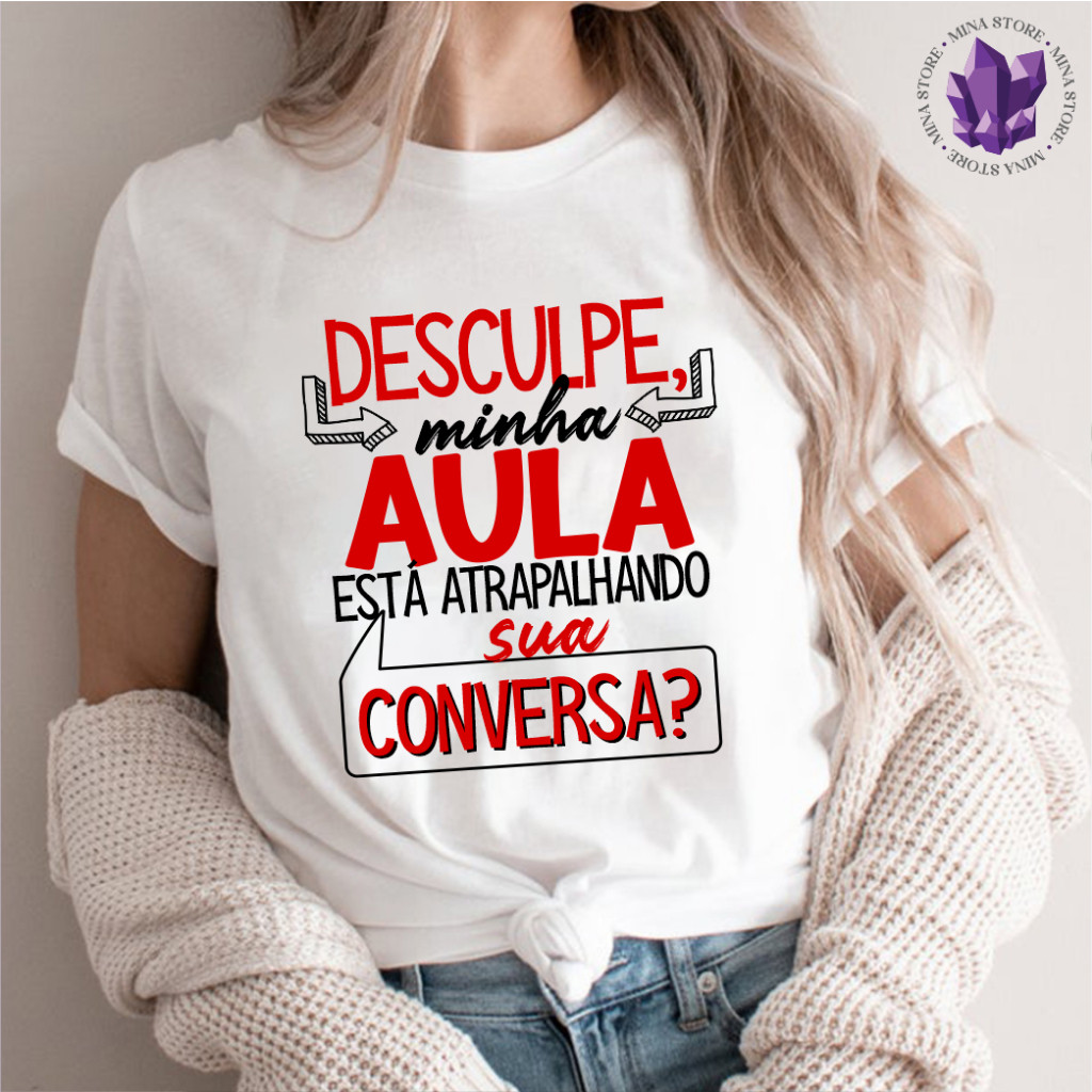 Camiseta Profissões Professor Humor em Oferta na Shopee