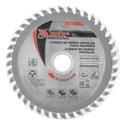 DISCO SERRA CIRCULAR PARA MADEIRA, 110MM (4,3/8POL.) X 22,23MM, 40 DENTES, ANEL DE REDUCAO, 1PC//MTX