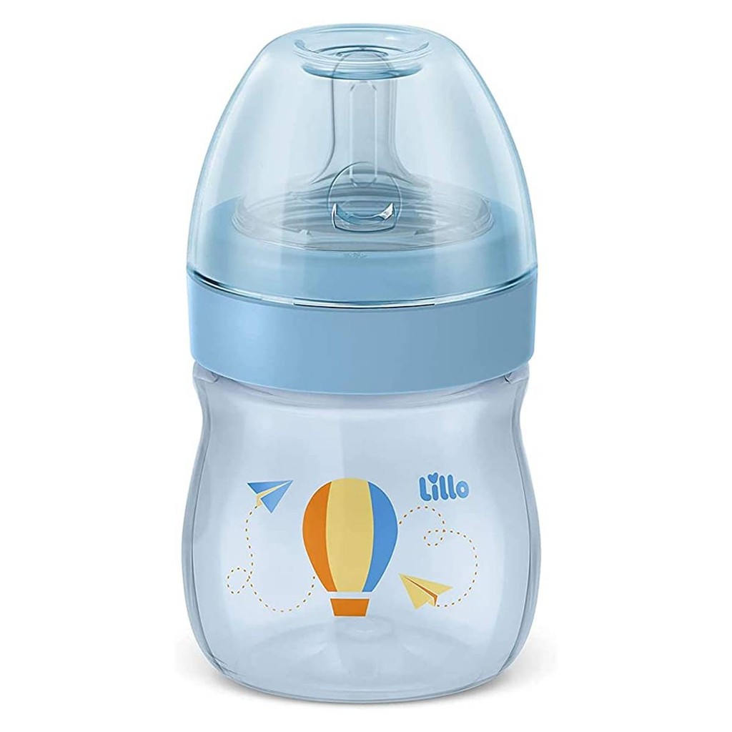 Mamadeira Super Evolution Primeiros Passos 150ml Azul Lillo