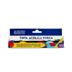 Tinta Acrílica Fosca Acrilex Com 6 Cores15ml, 035060000