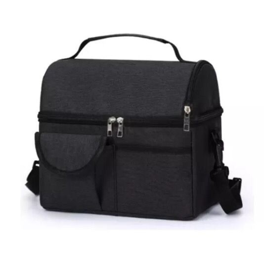 Bolsa Marmita Viagem Térmica Fitness Grande De Dois Andar