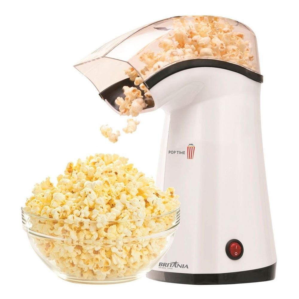 Pipoqueira Eletrica 1200w 5 Ciclos Britania LuxxCook  Branca 127V