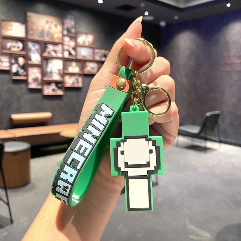 Minecraft mercadoria sonho chaveiro ele Kulipa dos desenhos animados estudante mochila boneca pingente presente