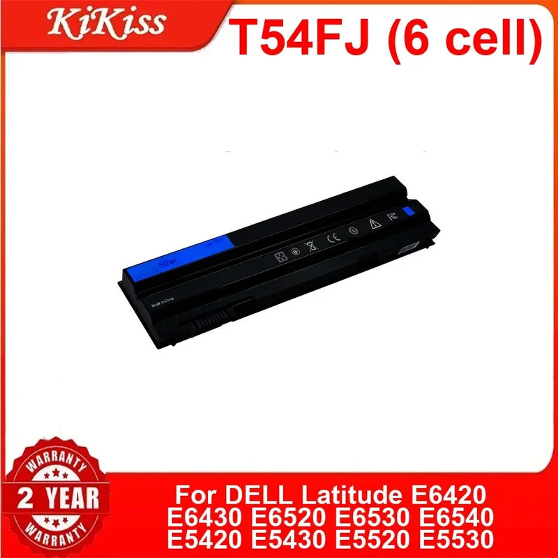 Baterias T54FJ (6 Células) Para DELL Latitude E6420 E6430 E6520 E6530 E6540 E5420 E5430 E5520 E5530 Bateria Recarregável