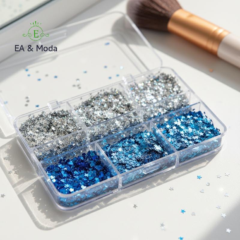 EA & Moda 1mm Mini Estrela Espumante Prego Glitter Pentagrama Decoração De Unhas Design De Salão De Beleza Acessórios Fo