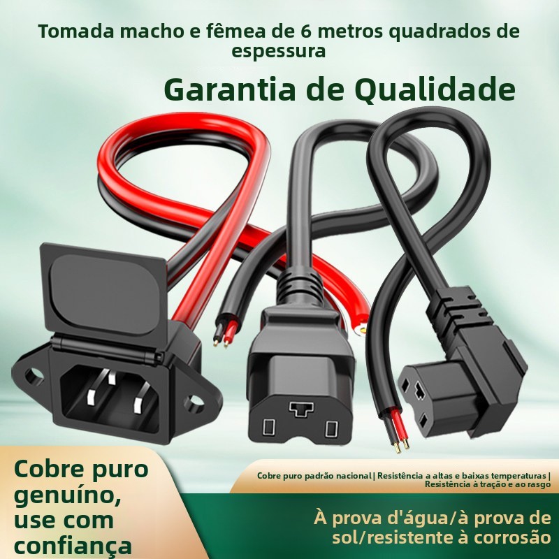 Tomada de carregamento para veículos elétricos, cabo de conexão, cabeça de conversão, cabo de alimentação macho e fêmea