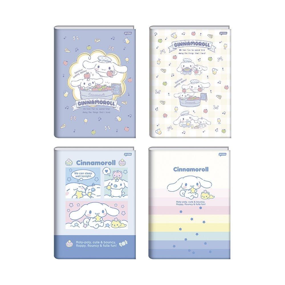 Caderno Costurado Universitario Jandaia Capa Dura Cinnamonroll 80 Folhas - Embalagem com 5 Unidades Sortidos