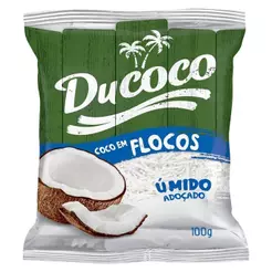 Coco em Flocos Úmido e Adoçado Ducoco 100g - Embalagem com 24 Unidades