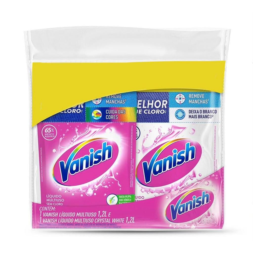Tira Manchas Vanish Multiuso Líquido kit  2X1,2L