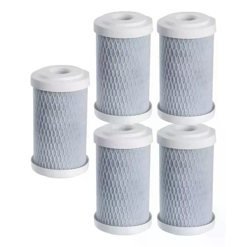 Kit 5 Refil Para Filtro Carbon Block 5  Carvão Ativado Emate Br Fish Cinza