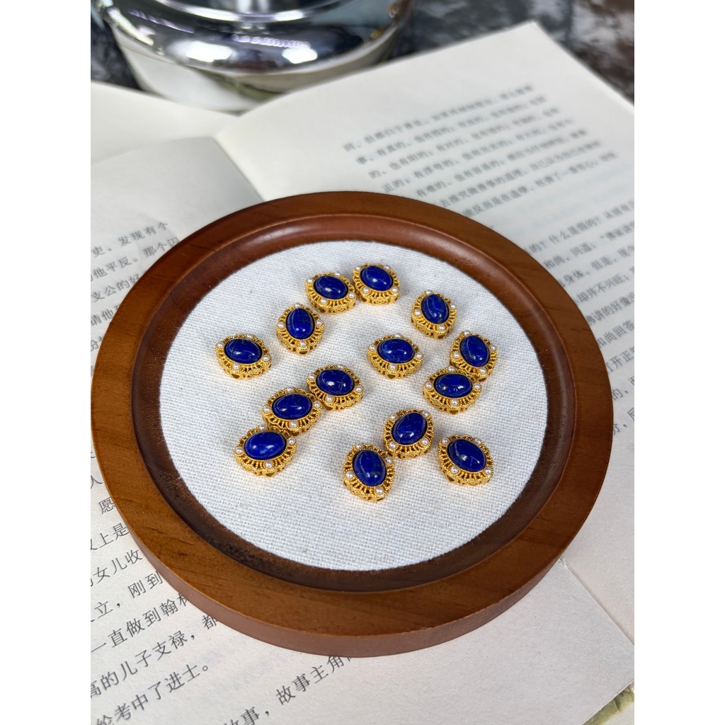 Lapis Lazuli incrustado volta nuvem artesanal diy acessórios pulseira colar pingente acessórios moda All-Match T