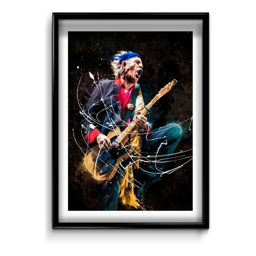 Quadro Decorativo Keith Richard M Decoração Parede