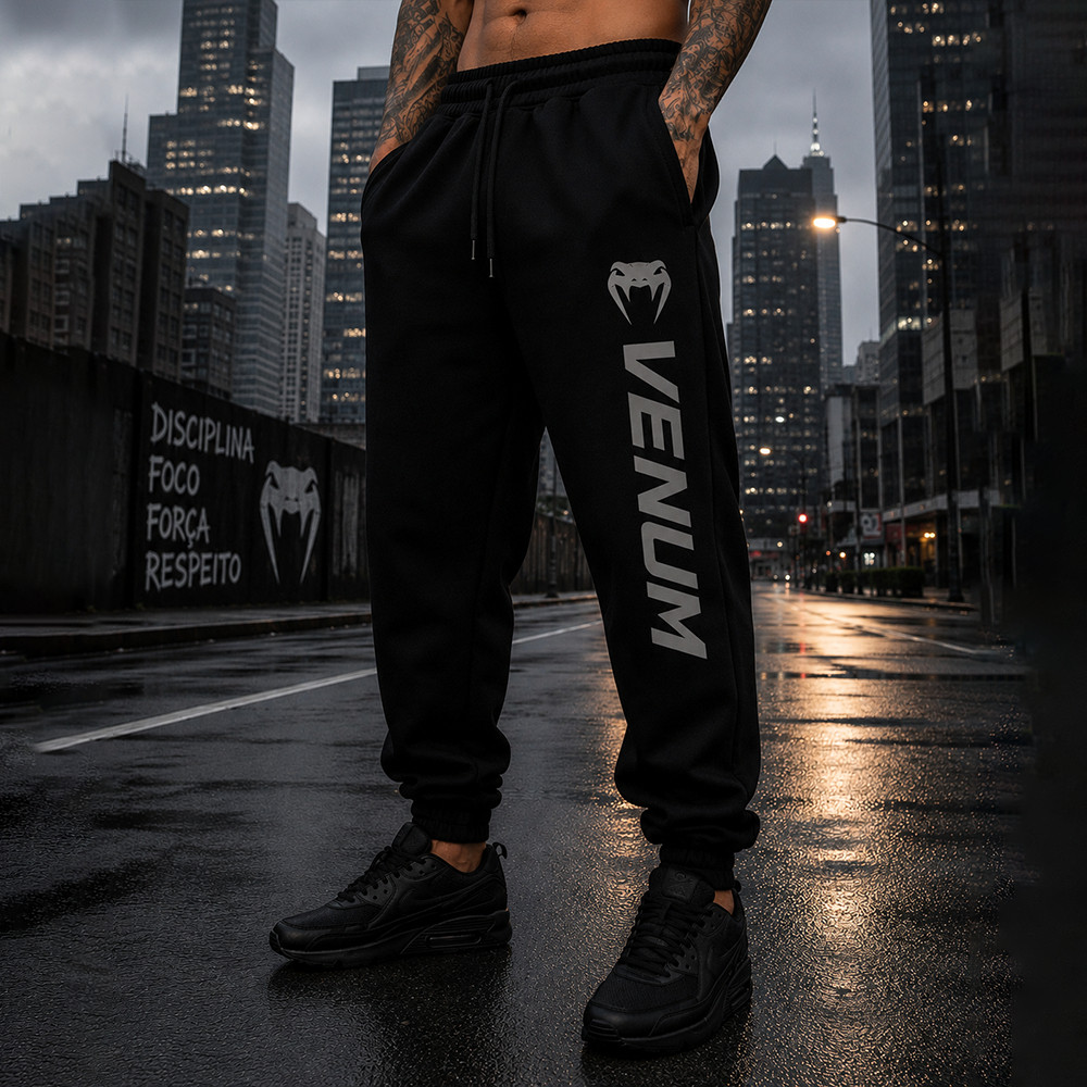 Calça Moletom Estampada Streetwear Aranha casual Treino Academia Gym Arte Venum Arte Estilosa