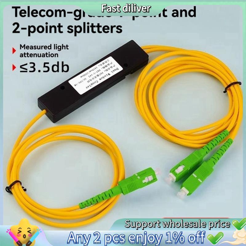 1 A 2 SC/Fibra Divisor Óptico Pigtail Acoplador De Janela Dupla Para Sistema De Comunicação De