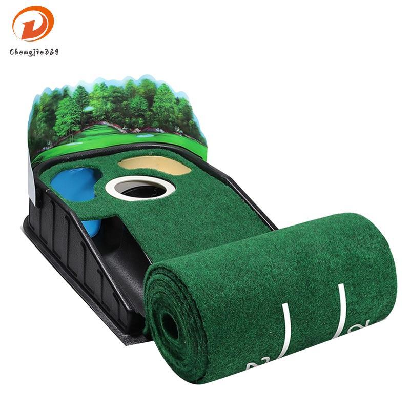 [Novo C] Conjunto De Prática 1 Tapete De Golfe Interno Para Treinamento De Taco , Tapetes De Retorno De Bola