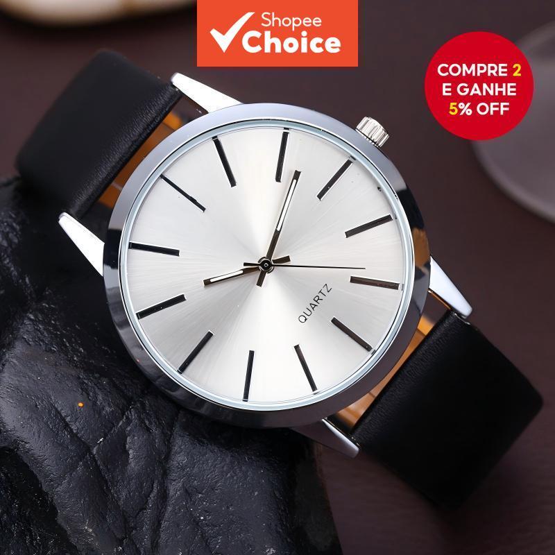 Relógio Digital De Quartzo Masculino Mais Vendido Para Homens : Design Simples Com Pulseira De Couro Negócios E Uso Casu
