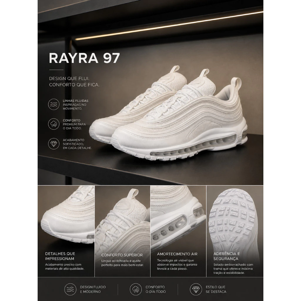 TENIS CONFORTAVEL E LEVE ESTILO E CASUAL — imagem 1