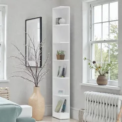 Módulo Cantoneira 6 Prateleiras Requinte+ 100% MDF Branco/Line Branco Line